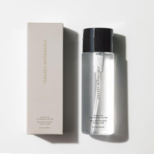 USA imported Colleen Rothschild no rinse micellar water cleanser showing its clear liquid formula.
