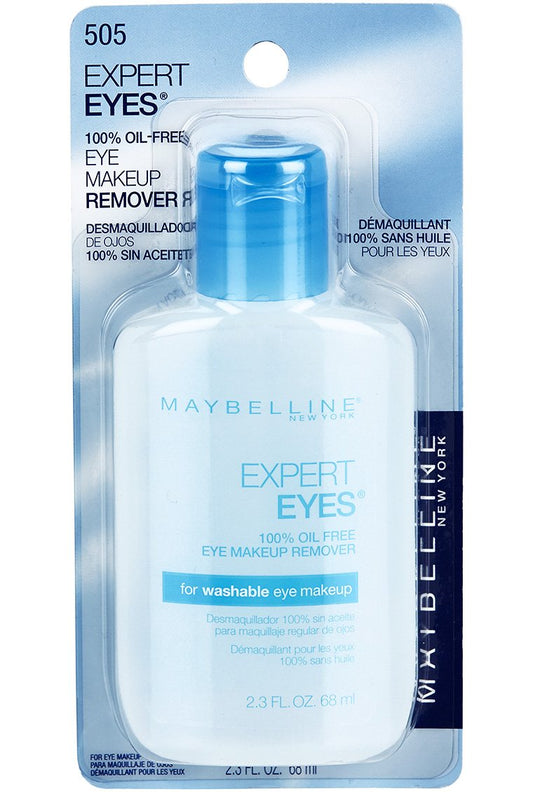 Maybelline Expert Eyes oil free clear liquid makeup remover packaging back label