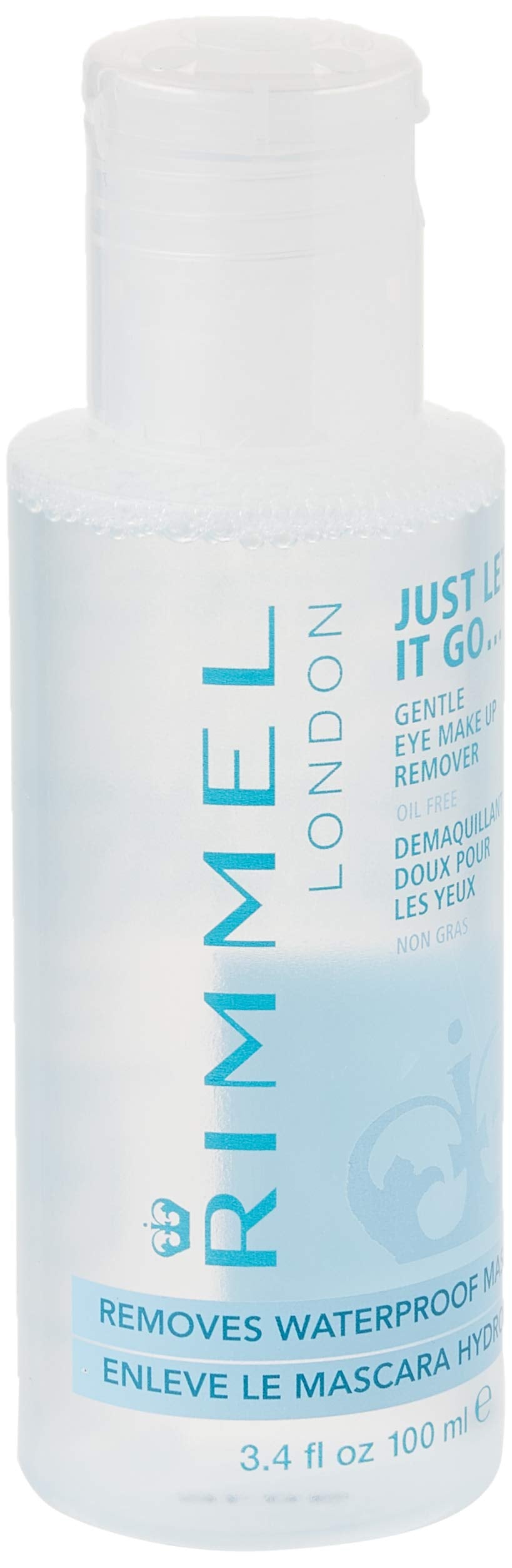 Authentic USA imported Rimmel sensitive eye makeup remover packaging details
