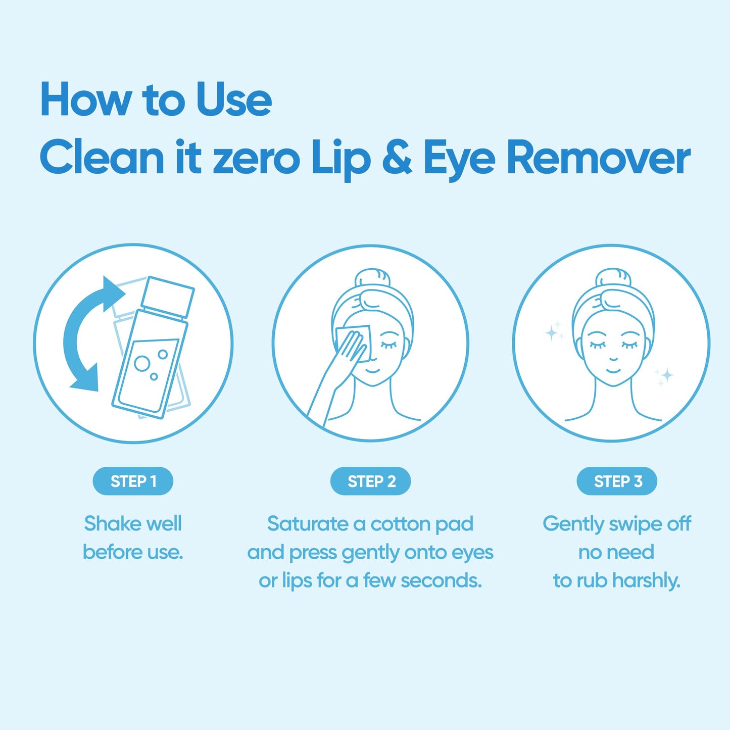 Applying BANILA CO Clean it Zero makeup remover on a cotton pad