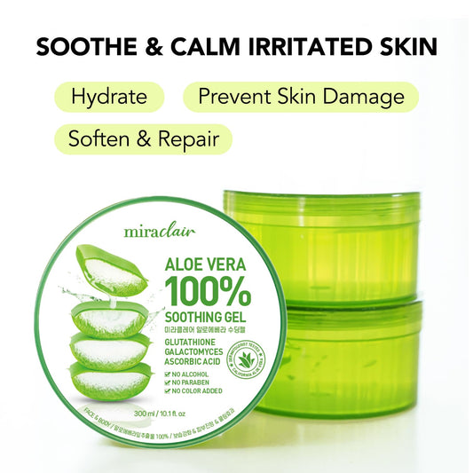 Miraclair soothing aloe gel texture and application