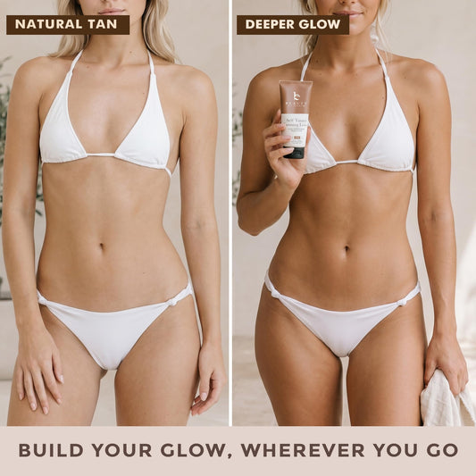 Beauty By Earth sunless tanner packaging showing organic ingredients