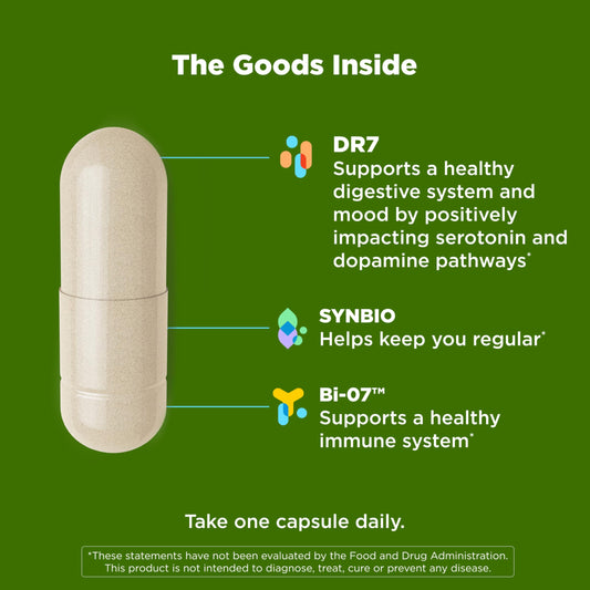 OLLY Big 10 Probiotic supplement facts and 10 billion CFU count label view