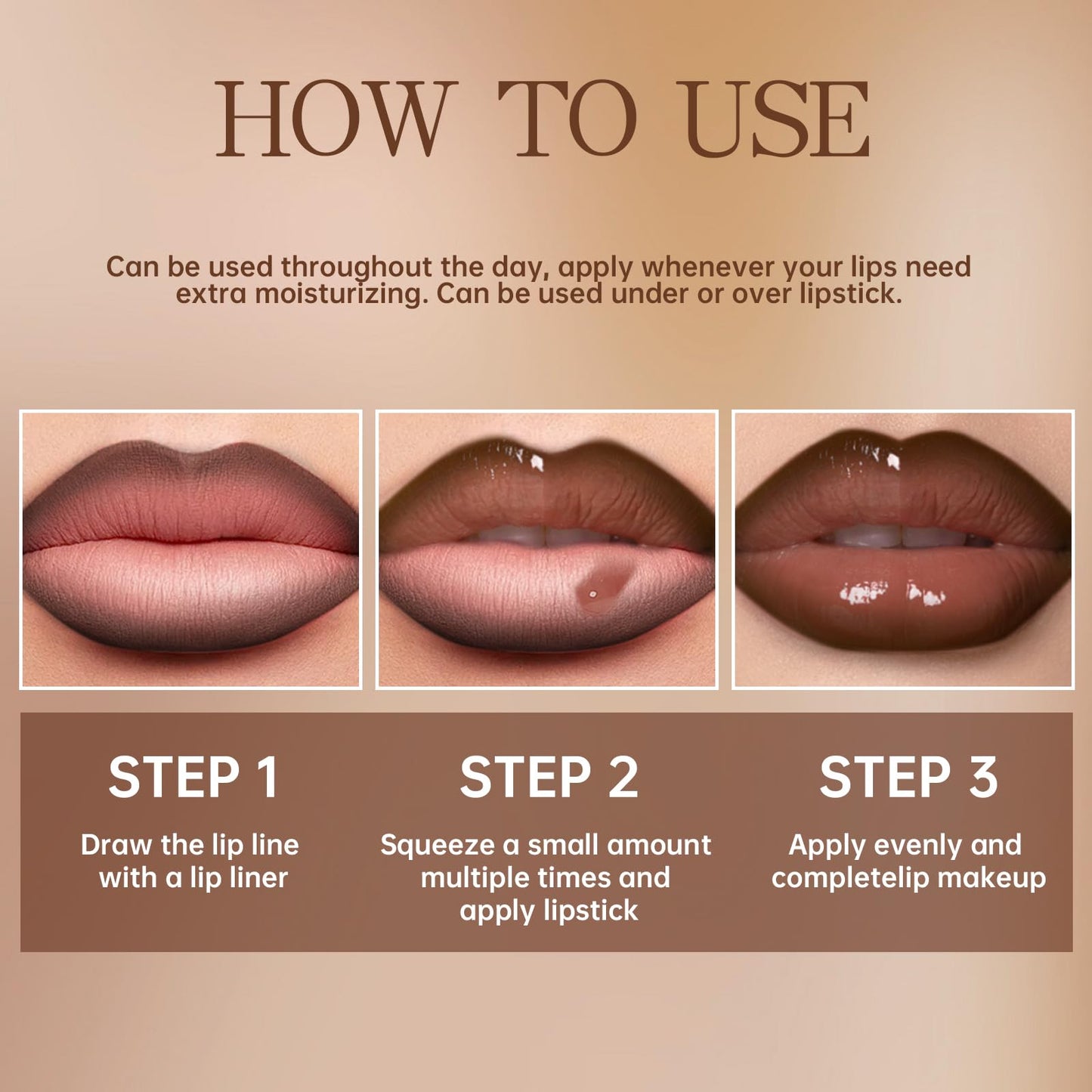 HOSAILY moisturizing lip glow oil kit side by side product layout