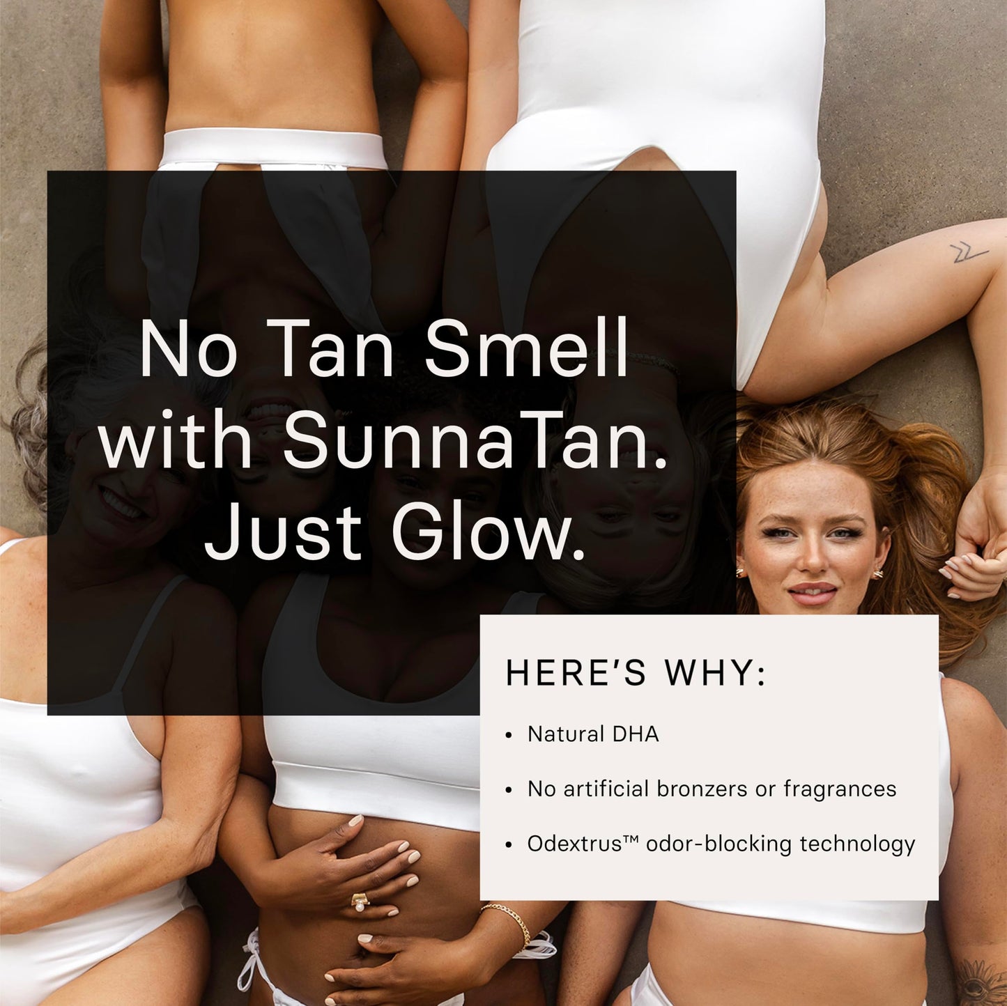 SunnaTan Face Tan Water organic and vegan certification labels