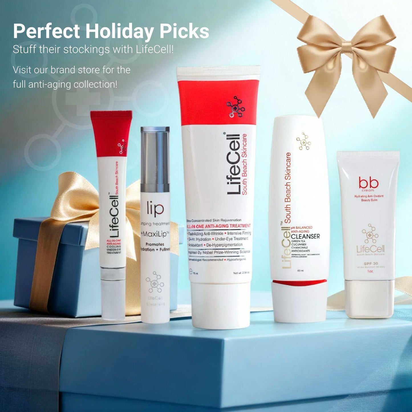 LifeCell Glow skincare set for natural sunless tan