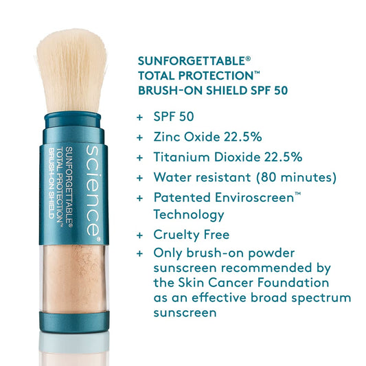 Colorescience mineral sunscreen brush open showing bristles