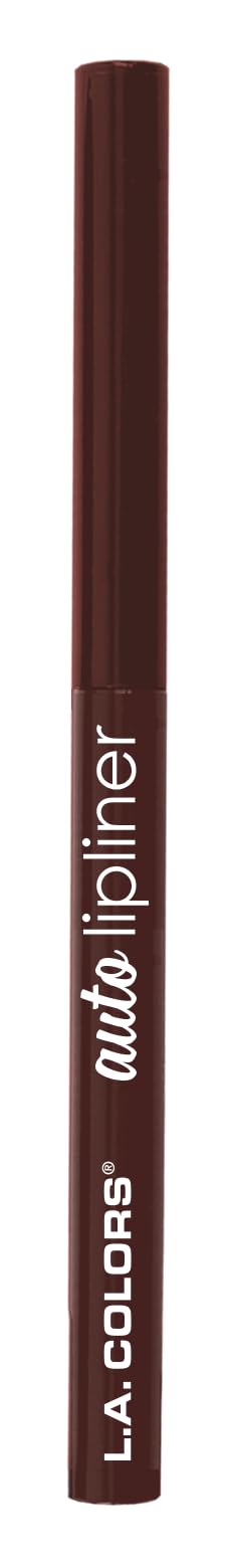 L.A. COLORS waterproof long lasting automatic lip pencil in shade Cocoa swatch and texture
