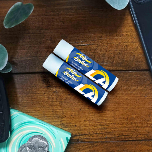 Fanmats NFL lip balm tubes with Los Angeles Rams secondary logo