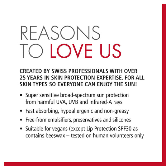 Close up of Ultrasun lip balm packaging for sensitive lips