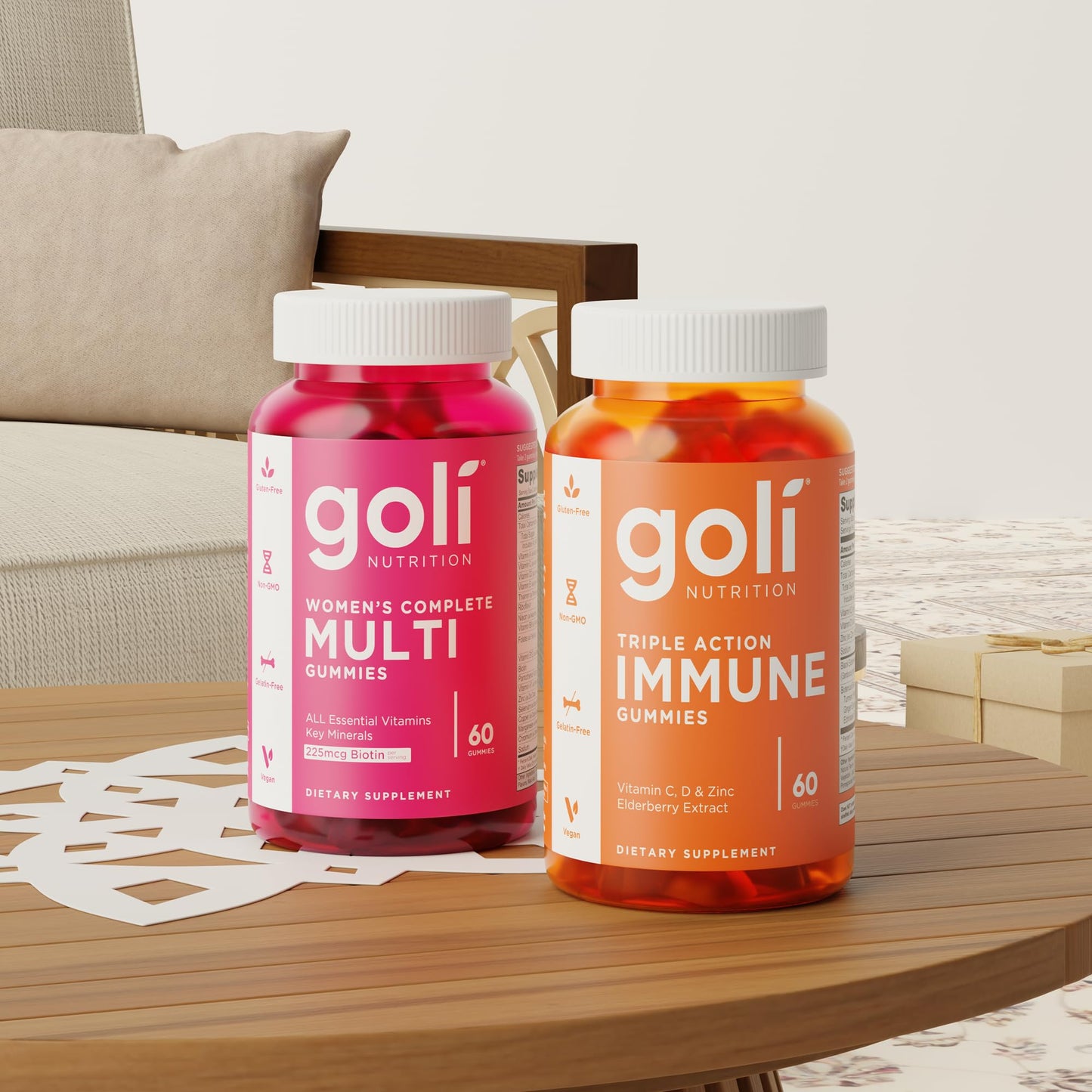 Premium plant based goli daily dietary supplement bottle for Indian consumers