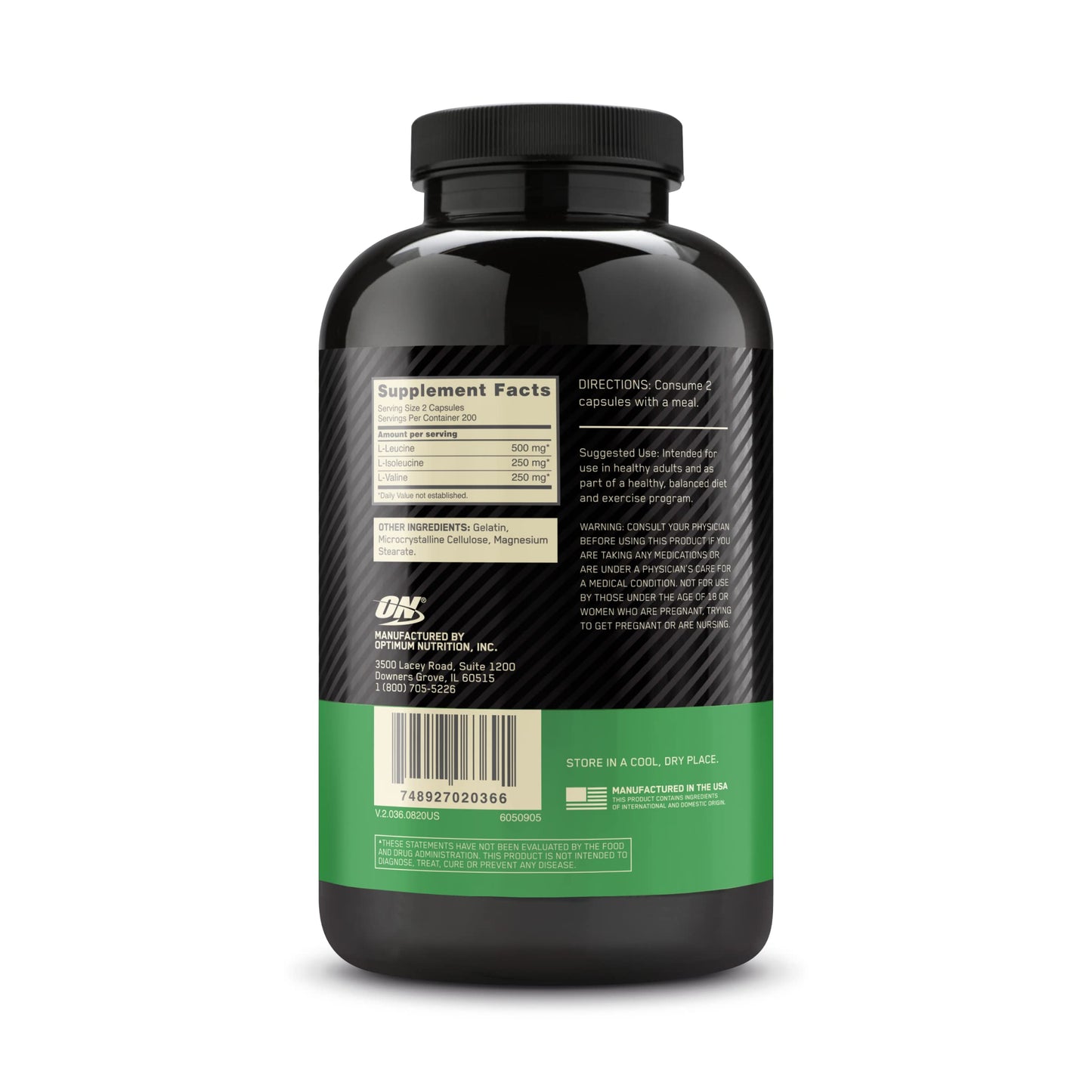 Optimum Nutrition BCAA supplement for athletes on keto and low carb diets