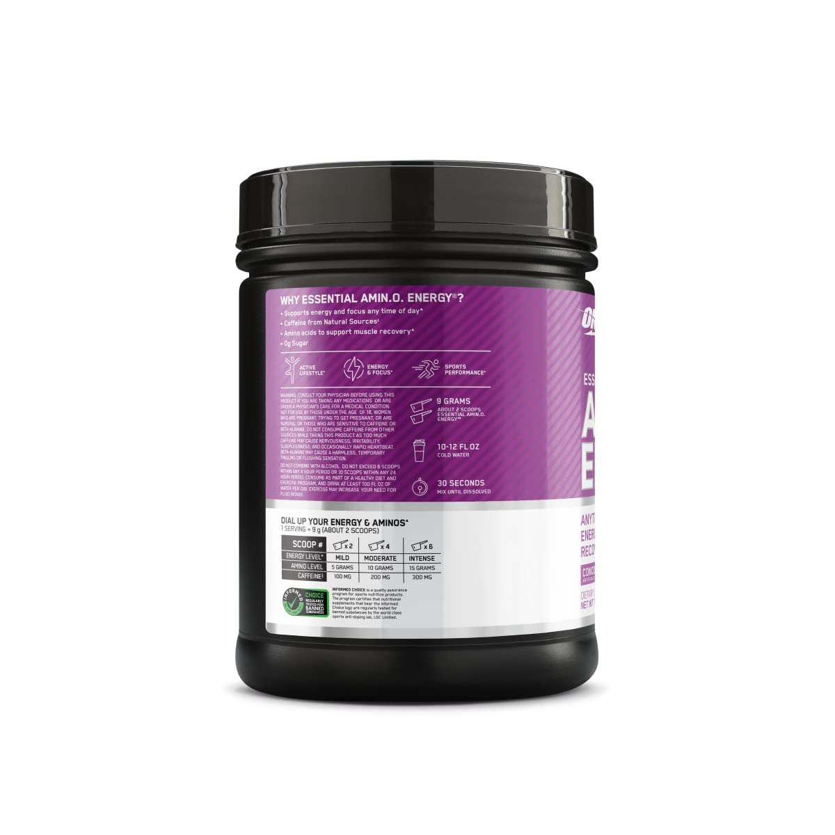 Authentic USA sourced Optimum Nutrition supplement tub for fitness.