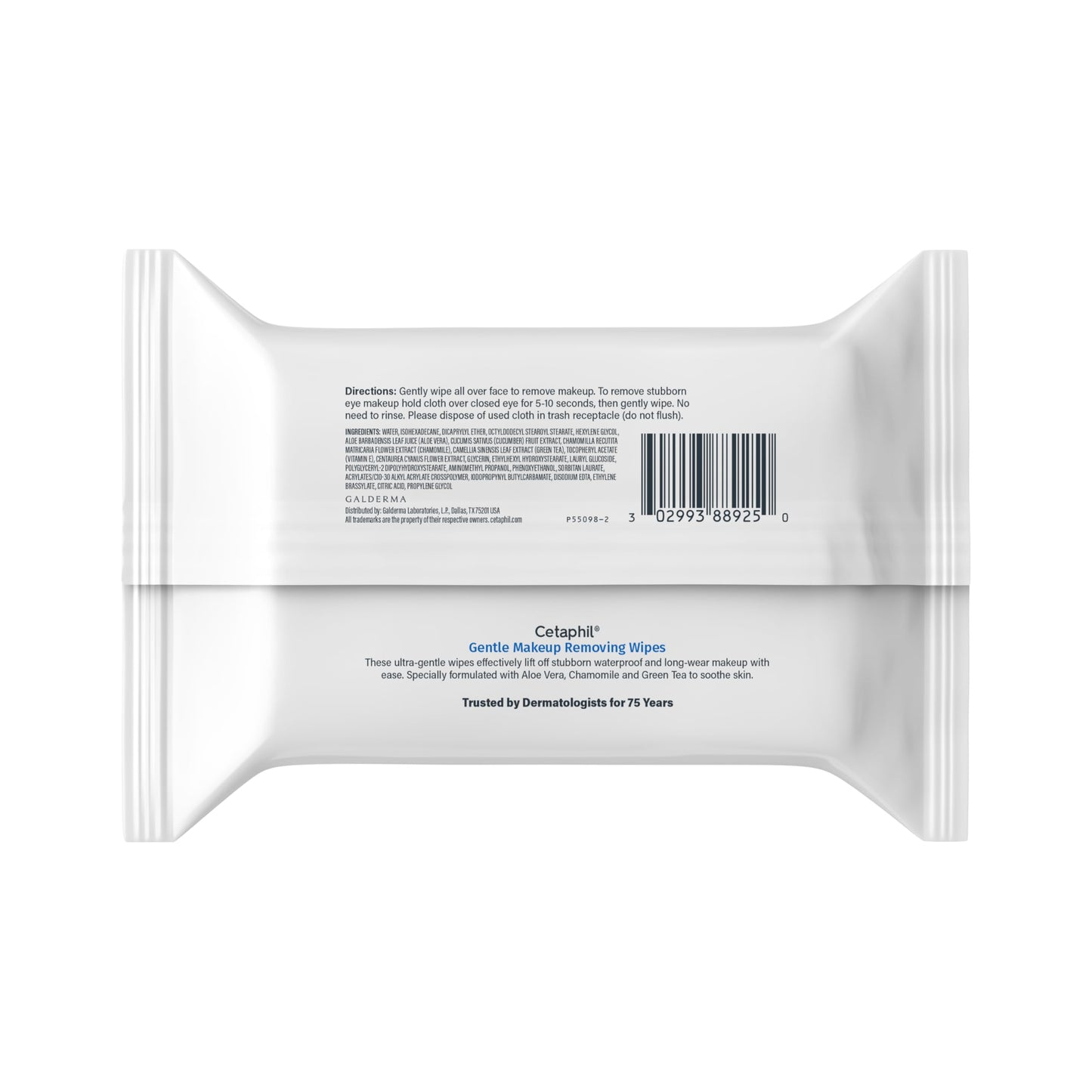Cetaphil gentle makeup remover wipes with flip top closure