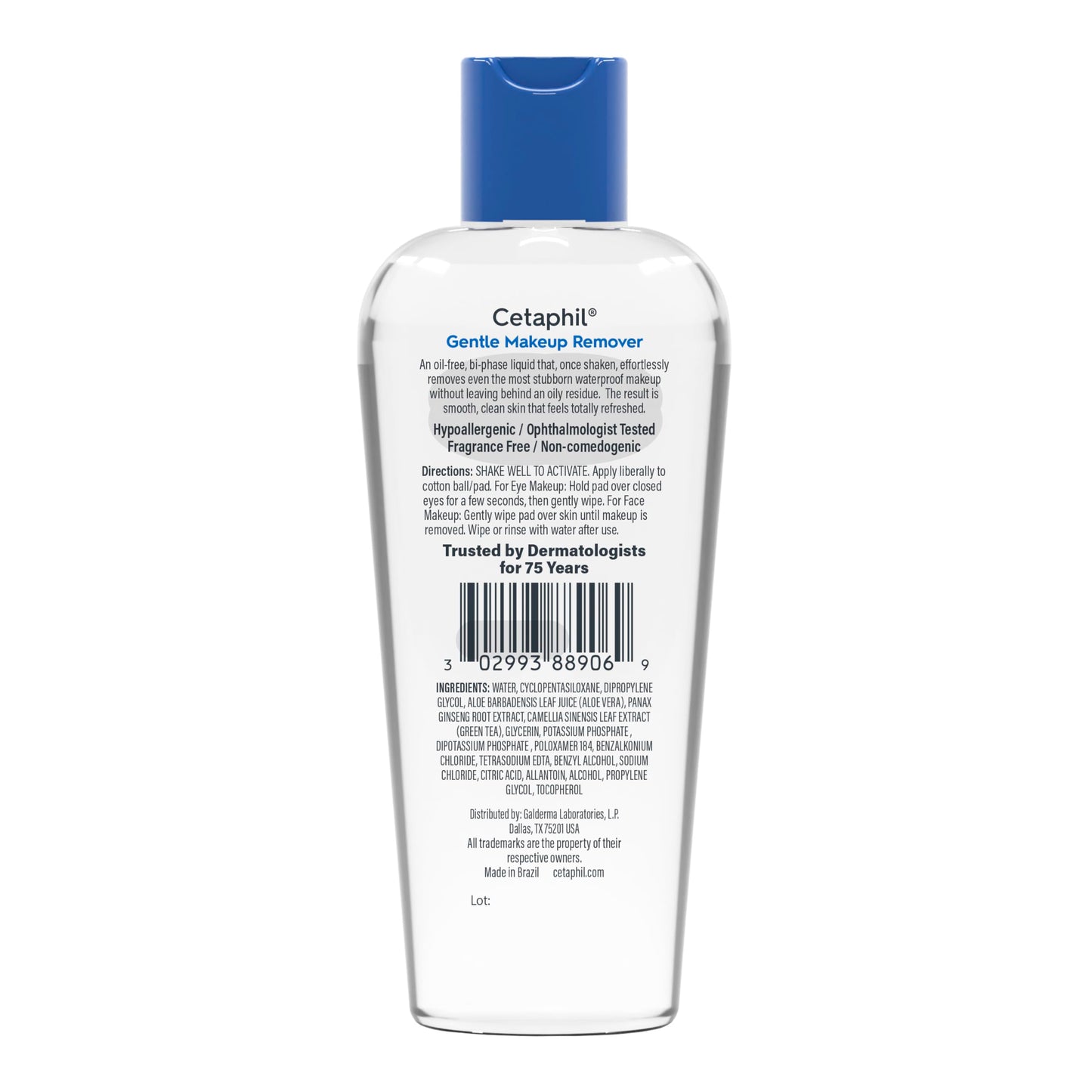 Authentic imported Cetaphil gentle makeup remover product packaging for Indian e-commerce skincare catalog