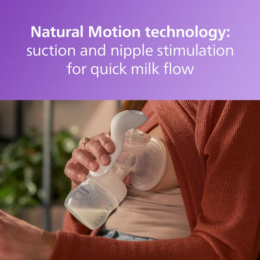 Avent manual breast pump with four ounce natural bottle and soft silicone cushion