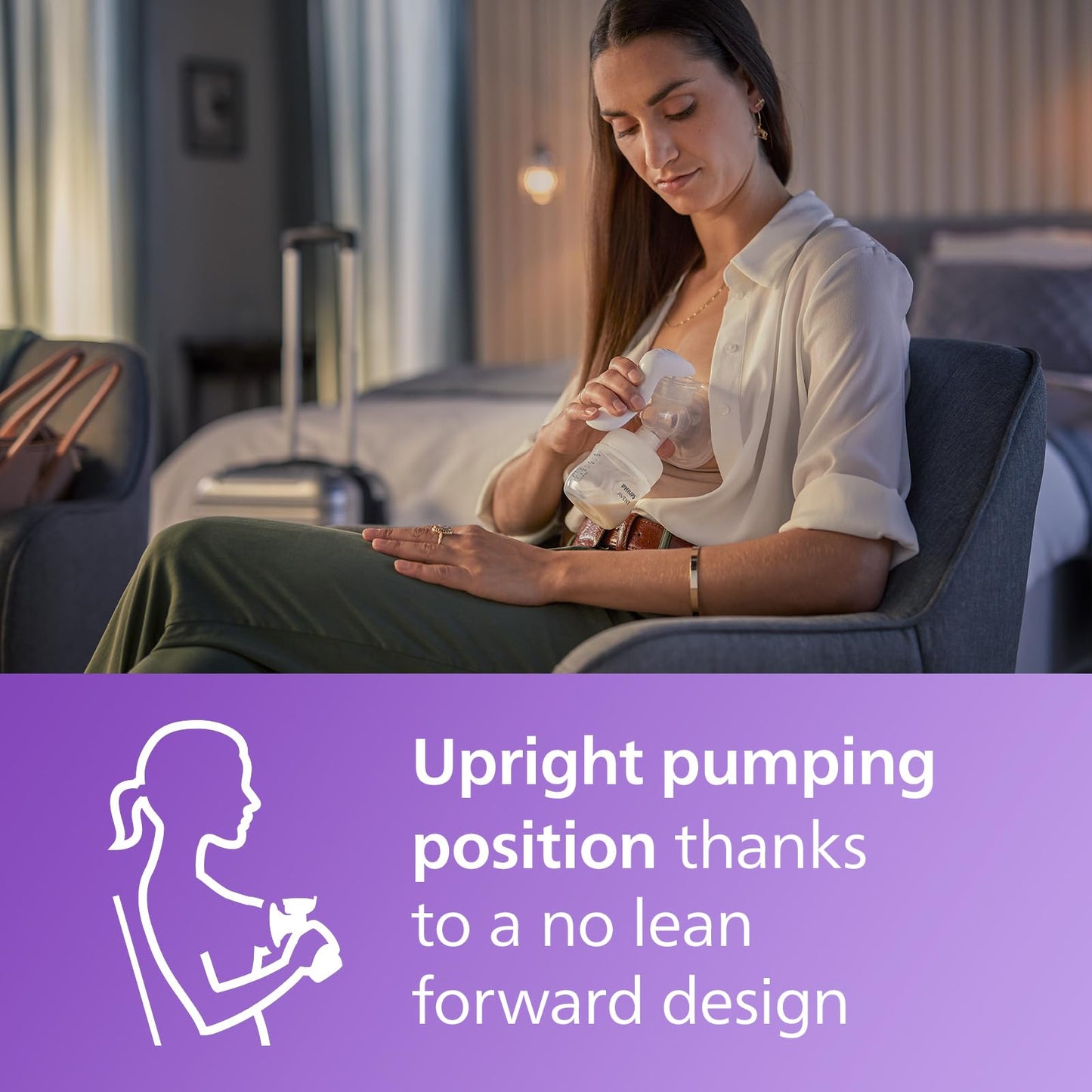 Authentic USA imported Philips Avent manual breast pump packaging box detail