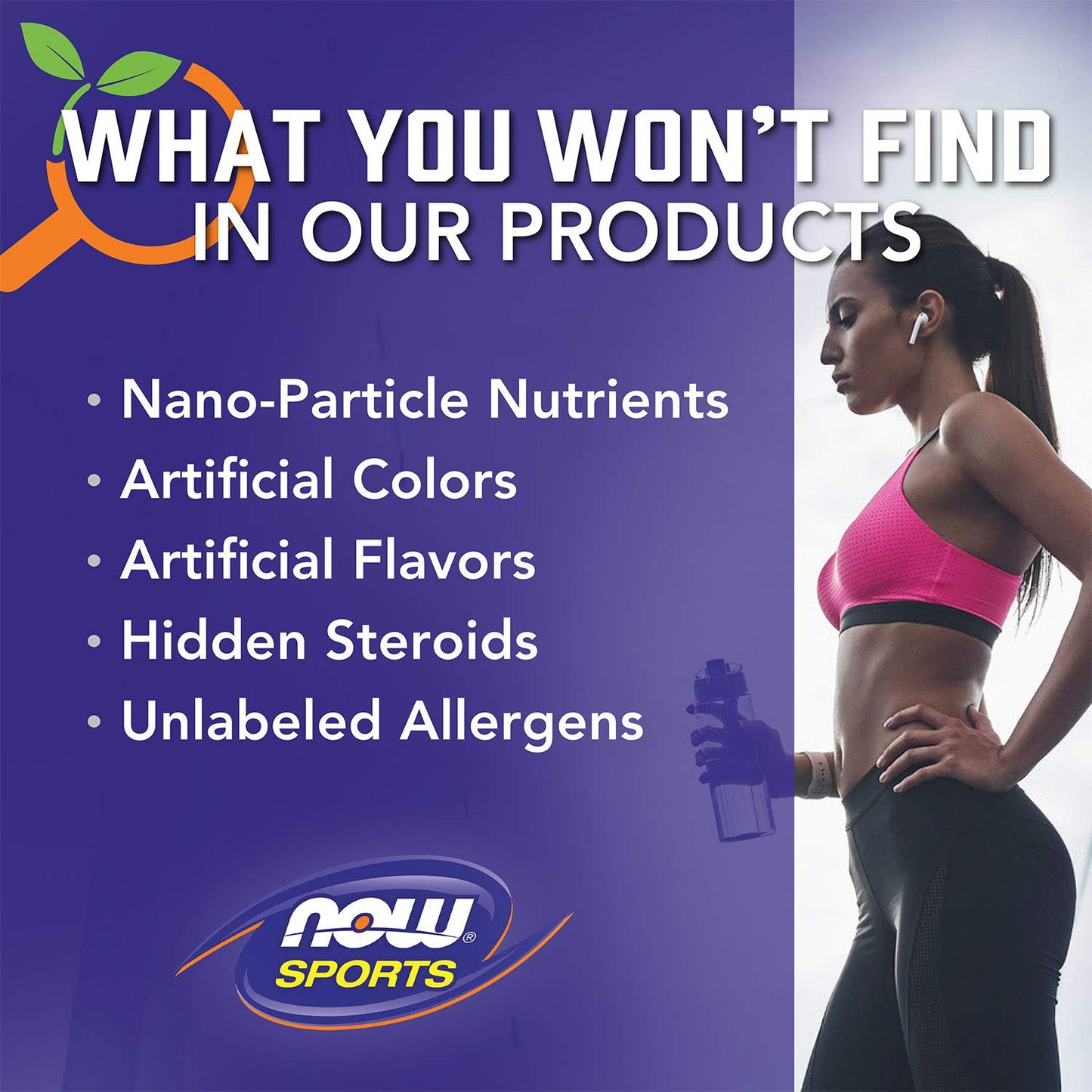 NOW Foods sports nutrition creatine powder packaging base showing batch details