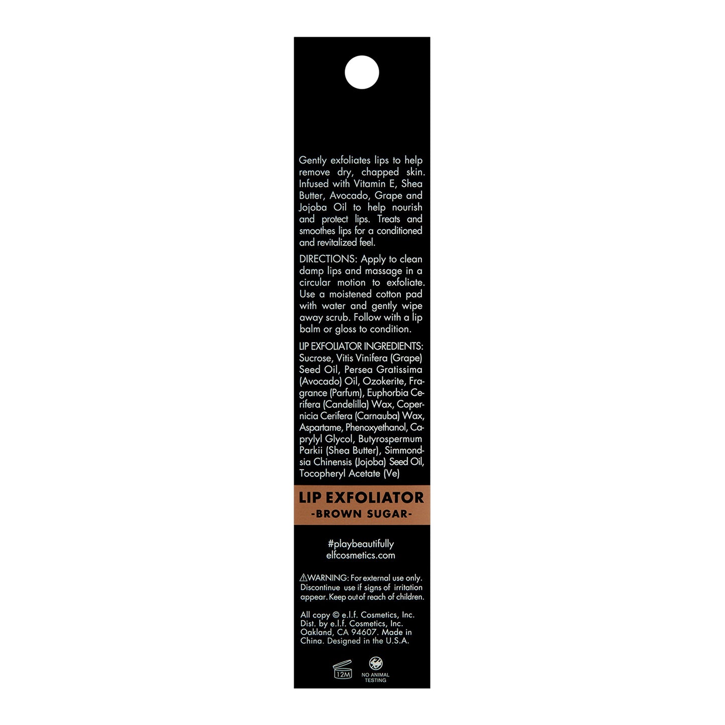 Authentic E.l.f. USA import lip exfoliator product flat lay