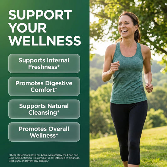 Clean Nutra chlorophyll greens supplement capsules label highlighting sea moss and ashwagandha