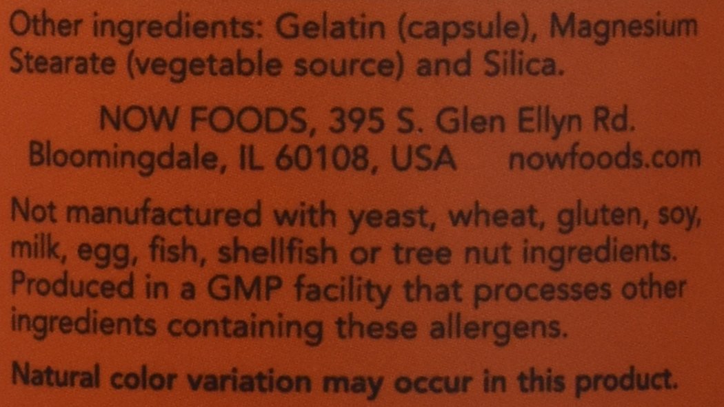Side angle view of NOW Foods Ginger Root digestive supplement showing the non-GMO and vegetarian product certifications.