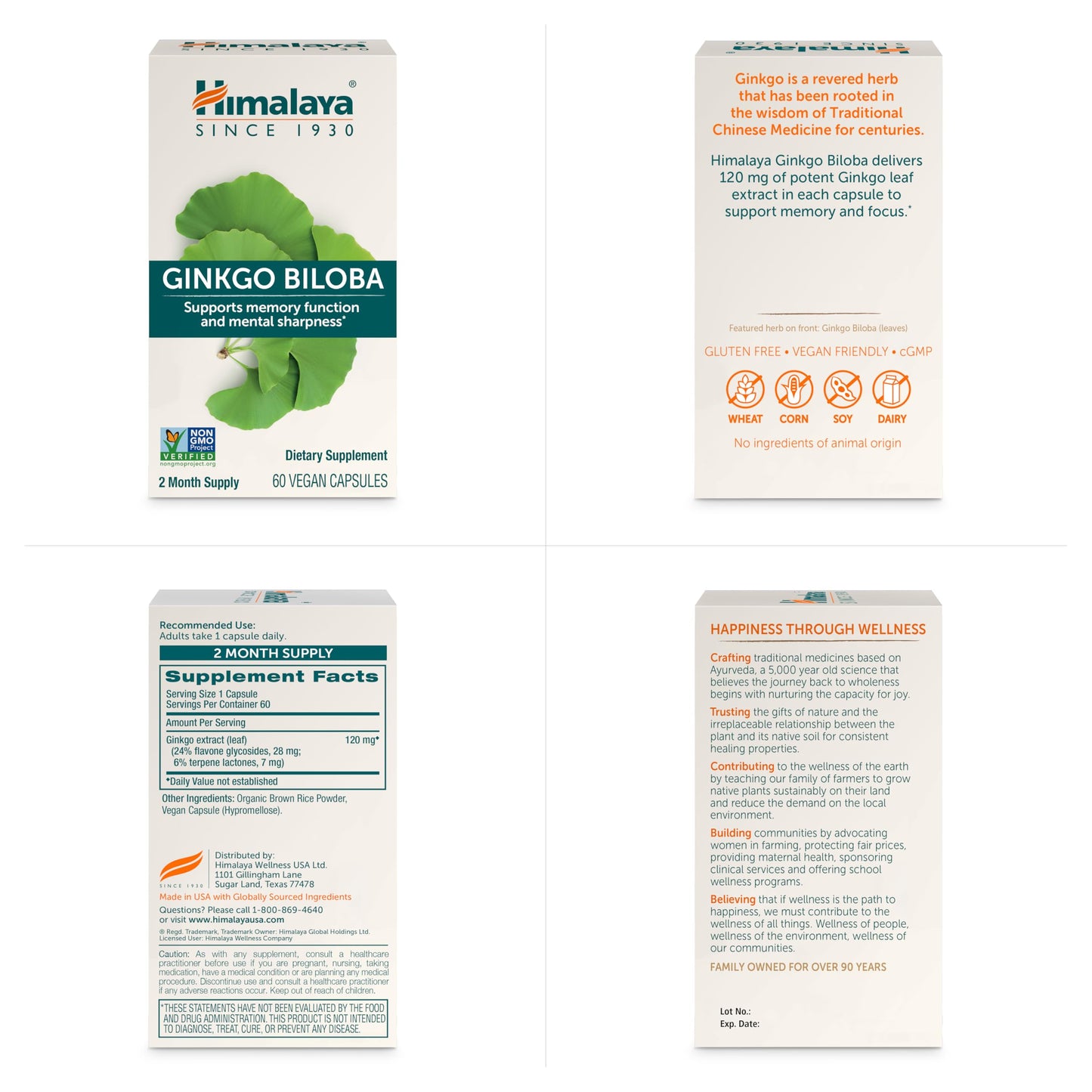 Authentic Himalaya Ginkgo Biloba dietary supplement for mental clarity.