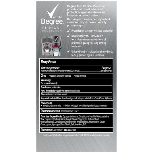 Degree clinical strength deodorant for men 1.7 ounce packaging