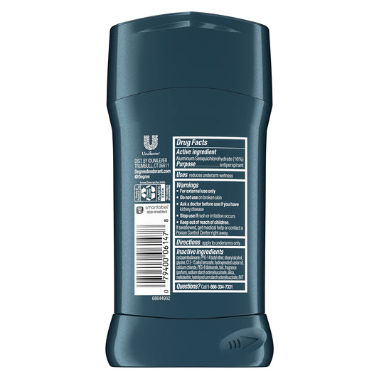 Degree Men Advanced Protection 72-hour sweat defense stick for active lifestyles.
