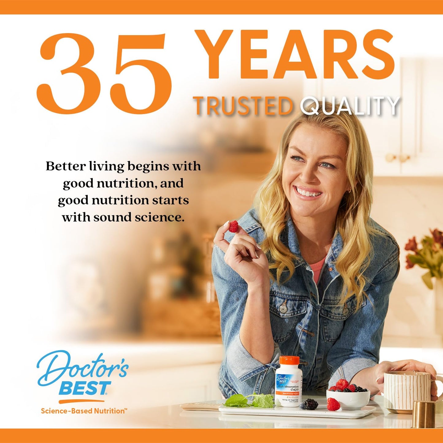 Doctor's Best Coenzyme Q10 60 vegetarian softgels dietary supplement product shot