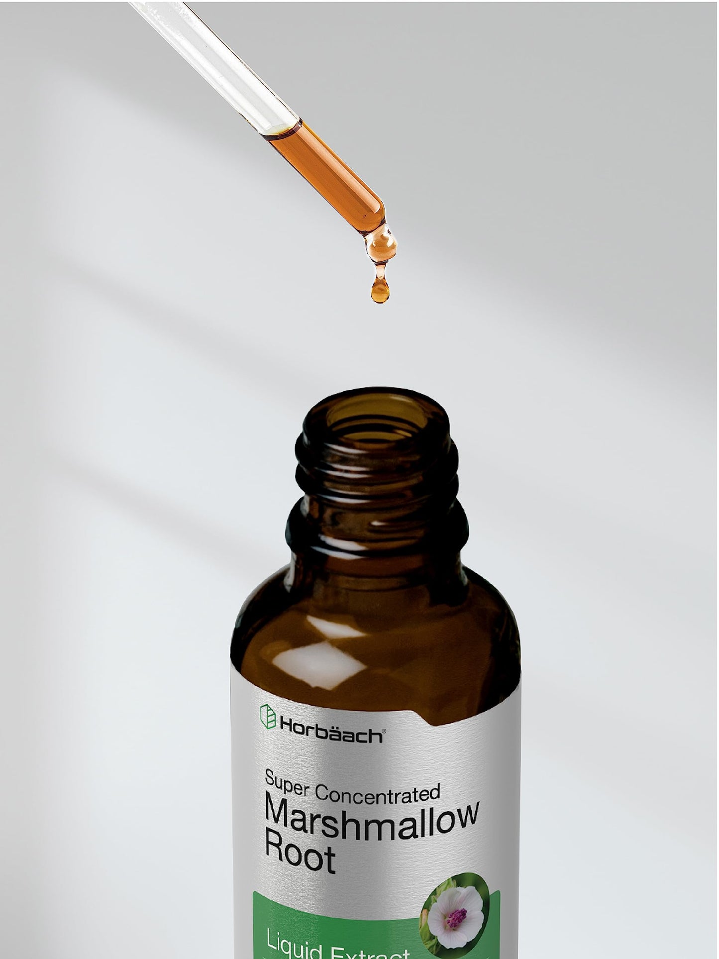 Horbaach Marshmallow Root supplement bottle with natural ingredients