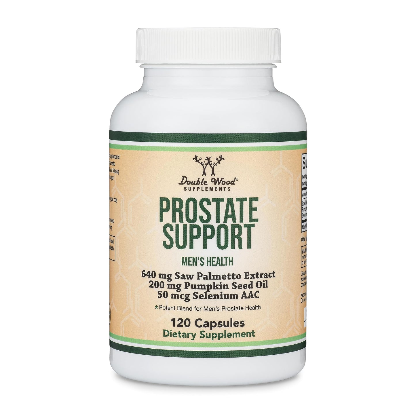 Double Wood Supplements bottle highlighting non GMO ingredients for bladder control