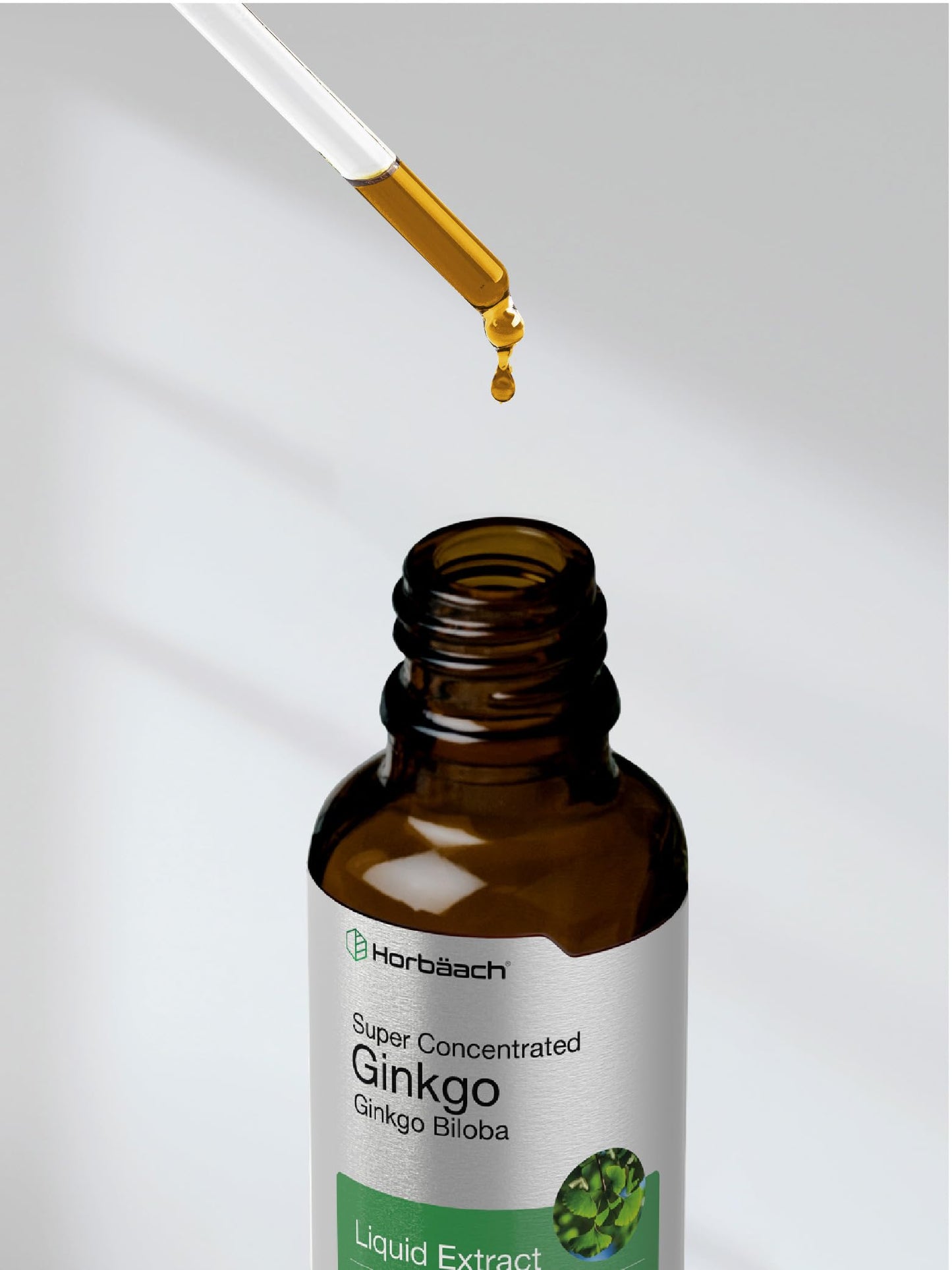 Premium clean formula Ginkgo Biloba dropper bottle for adult wellness