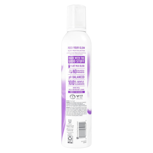 Dove plant milk collection whipped shower foam texture close up