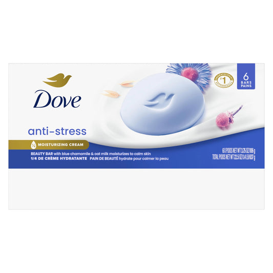 Dove moisturizing cream soap pack of 6 imported skincare bars.