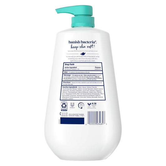 Dove antibacterial hydrating gel formula bottle