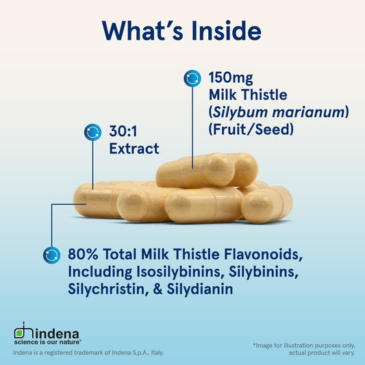 Jarrow Formulas Milk Thistle standardized silymarin extract supplement facts panel clearly displayed