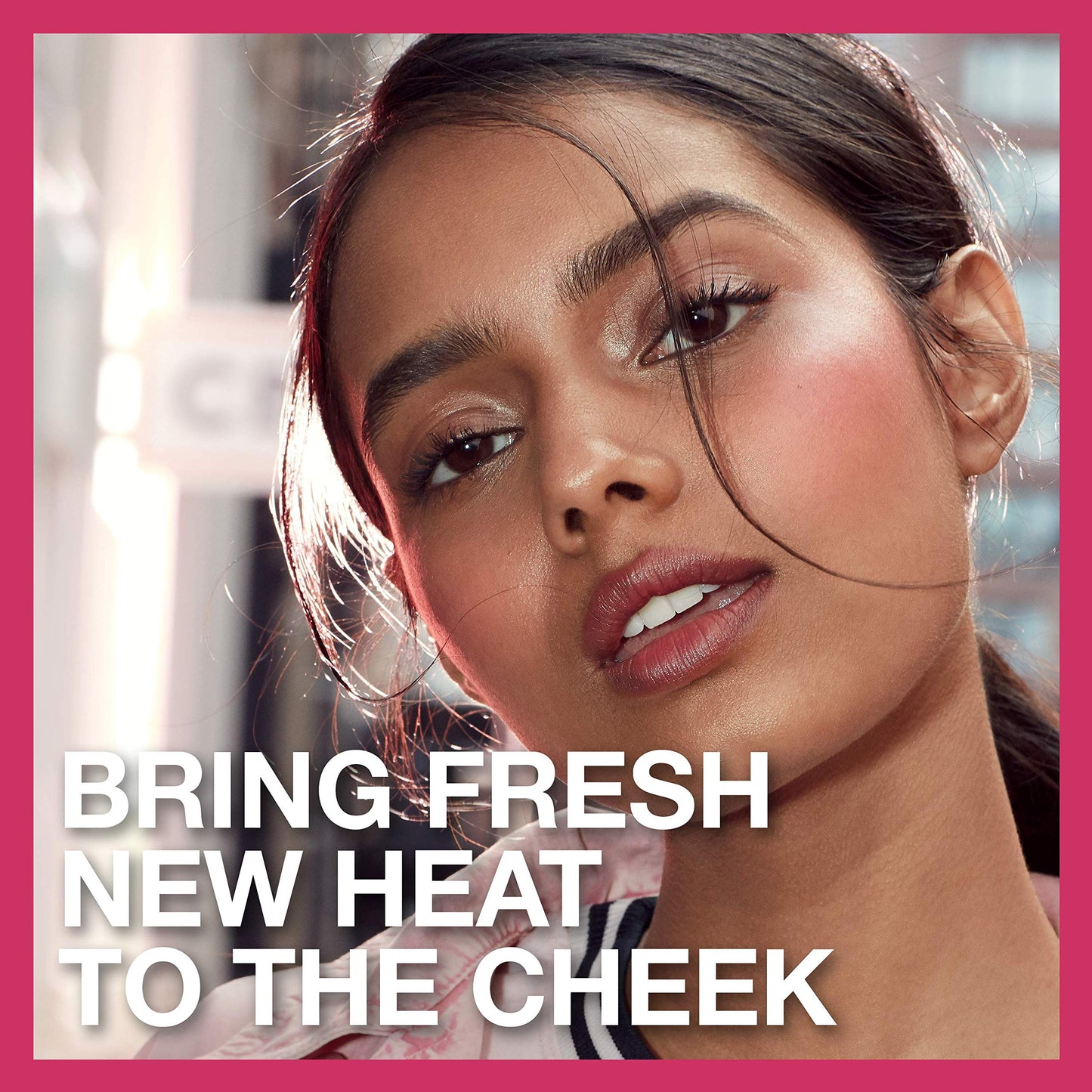Maybelline New York Cheek Heat 15 Nude Burn size comparison in hand