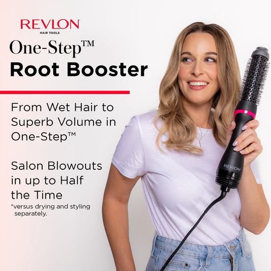 Revlon hot air brush close up of the one and a half inch ceramic barrel bristles.