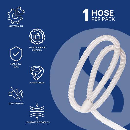 Snugell CPAP hose showing 22mm rubber connector detail