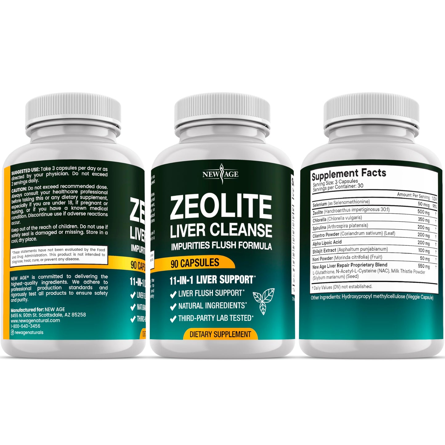 Authentic NEW AGE 180 capsules liver support product display showcasing premium imported dietary lifestyle packaging