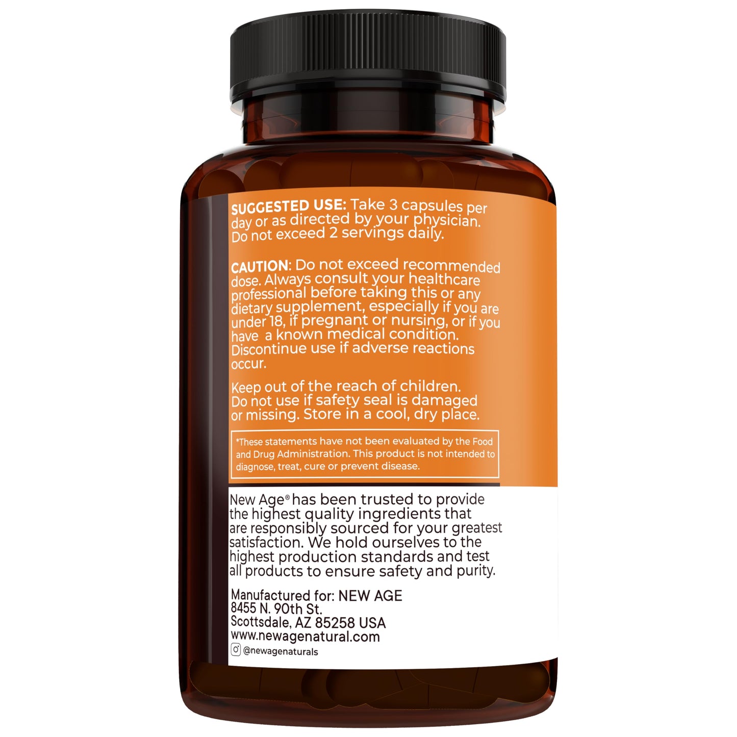 NEW AGE turmeric curcumin 1650 mg premium joint mobility dietary supplement packaging layout