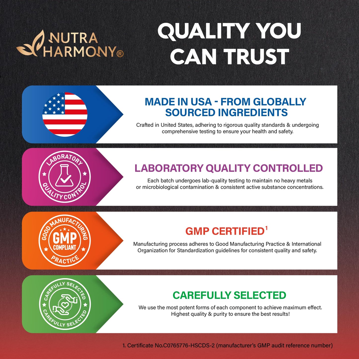 Authentic Nutraharmony USA imported supplement packaging