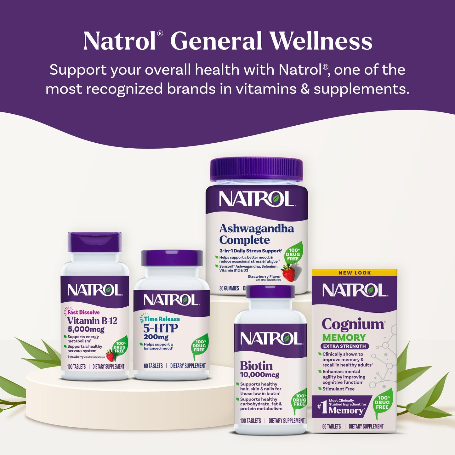 Full commercial view of genuine imported Natrol B12 dietary supplement bottle for Indian consumers