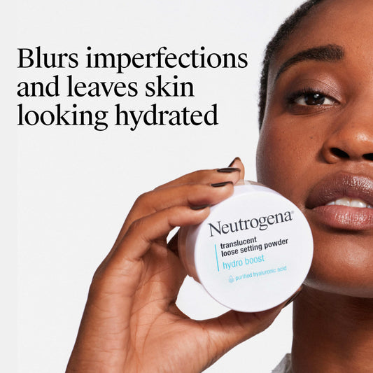 Neutrogena Hydro Boost powder container showing product texture