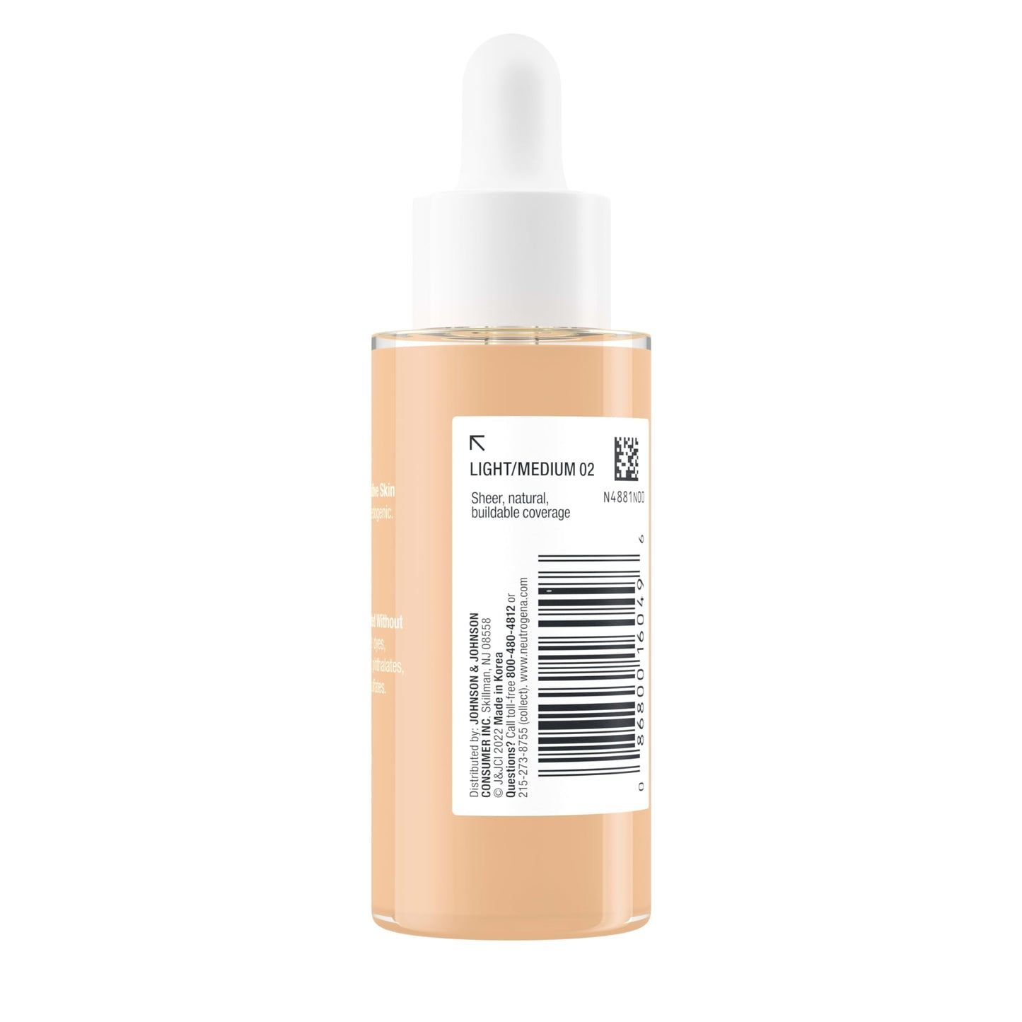 Neutrogena Healthy Skin Sensitive Skin Serum Foundation product box and bottle