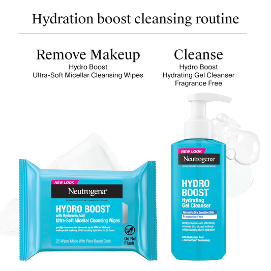 Neutrogena Hydro Boost facial cleanser bottle size 7.8 fluid ounces
