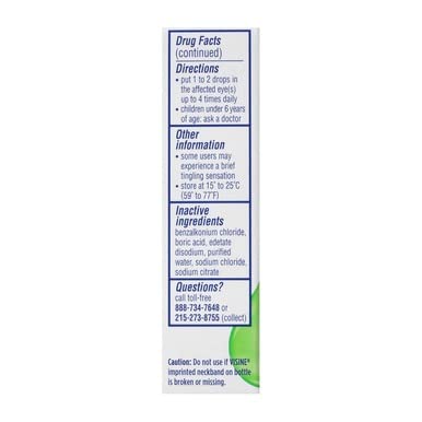 Visine AC astringent eye drops packaging base displaying expiration details