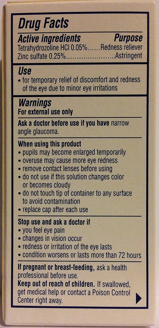 Visine AC Astringent Redness Reliever Eye Drops multipack bottles side angle view