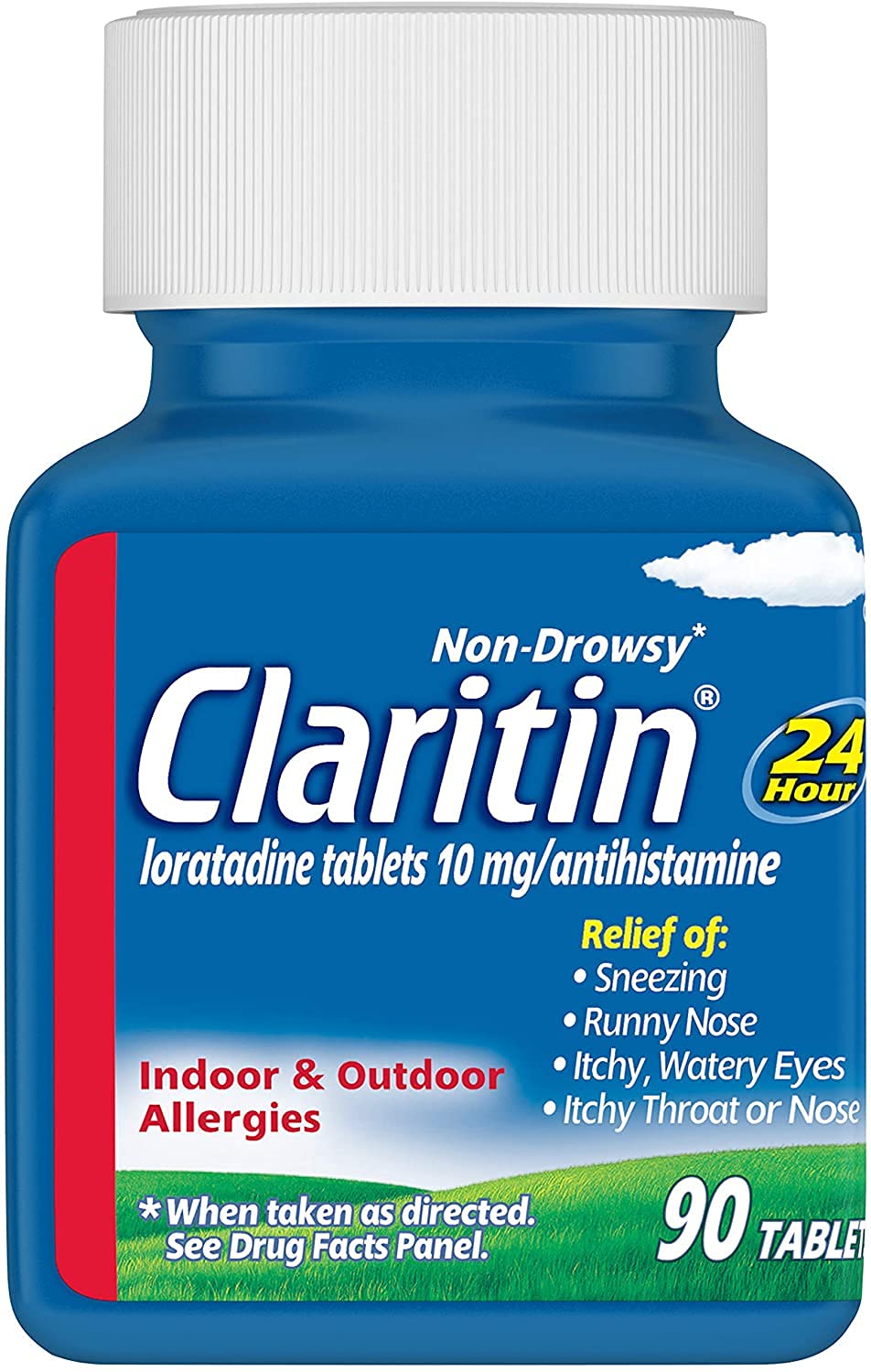 Claritin twenty four hour non drowsy antihistamine tablets authentic USA packaging for indoor and outdoor allergies