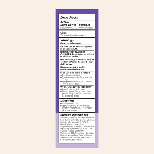 Lansinoh postpartum lidocaine spray bottle detail